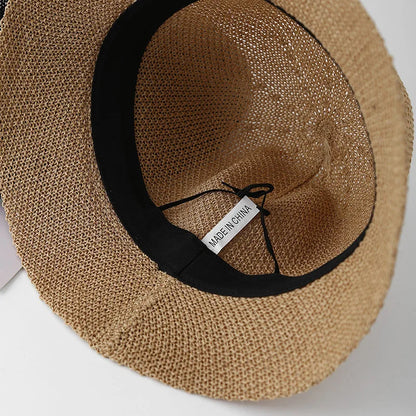 Bucket Hat Sun Protection For Women Korean Minimalist Knit Fisherman Cap