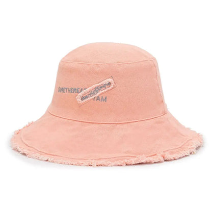Women Outdoor Sunscreen Bucket Hat Cotton Sun Caps Fisherman Cap