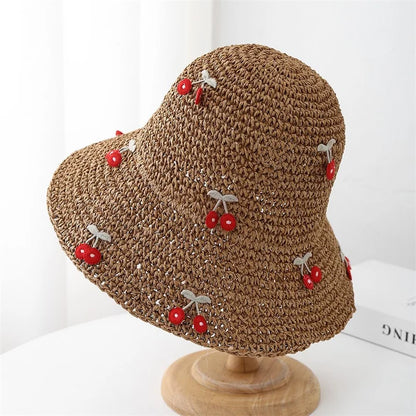 Straw Hat Summer Women Visor Bucket Hat