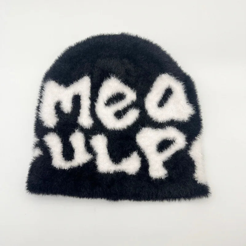 New Ins Popular Unisex Autumn Funny Hat Mink Fur Winter Women's Cap