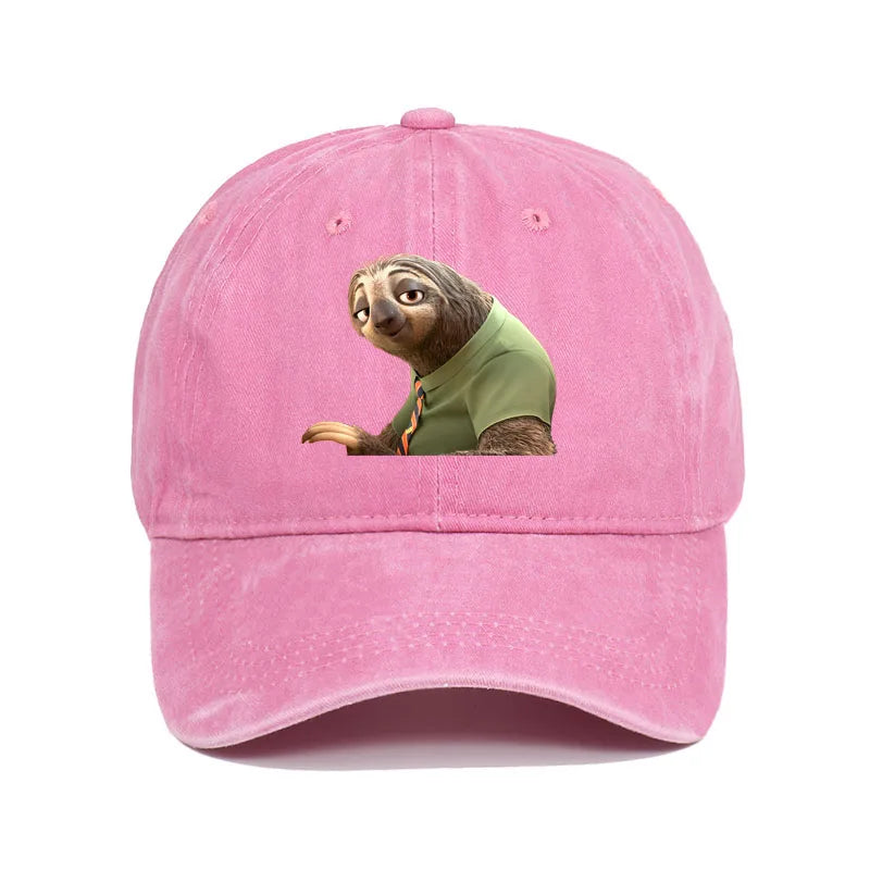 Cartoon Zootopia Three-toedSloth Baseball Cap