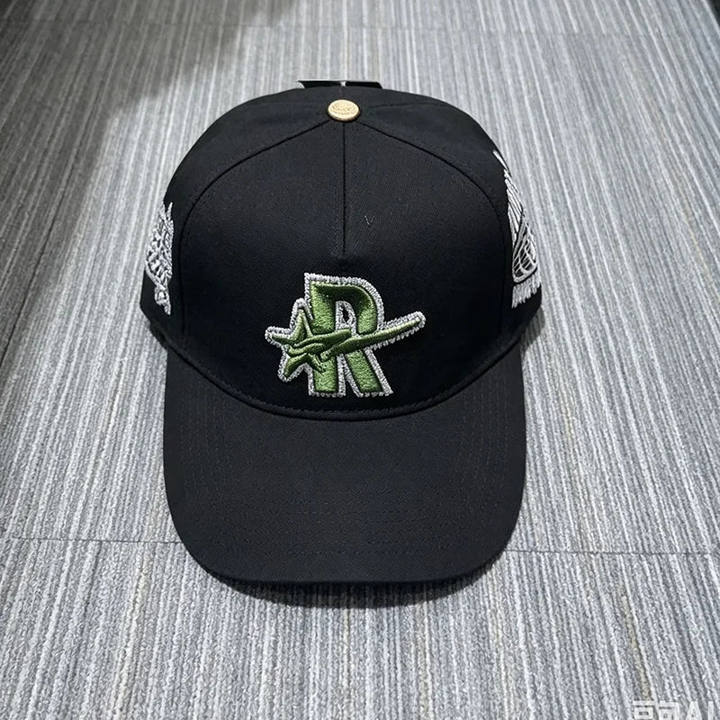 Contrast Brim 3D Embroidered Rough Play Hats