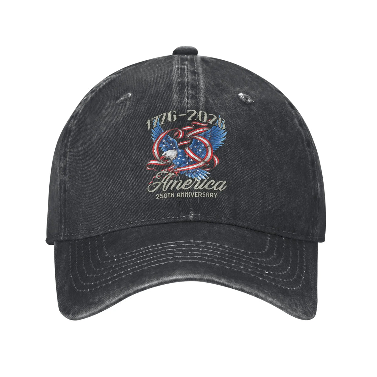 Retro America 250 Years 1776 2026 USA Birthday Baseball Cap