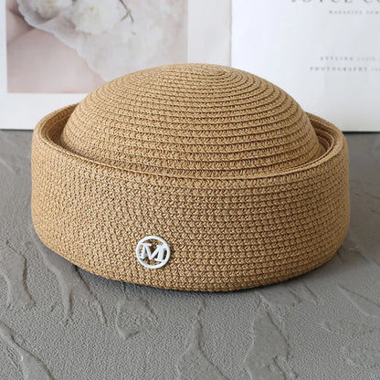 Vintage Spring Summer Pillbox Hat Hard Top Hat Women Fashion Berets