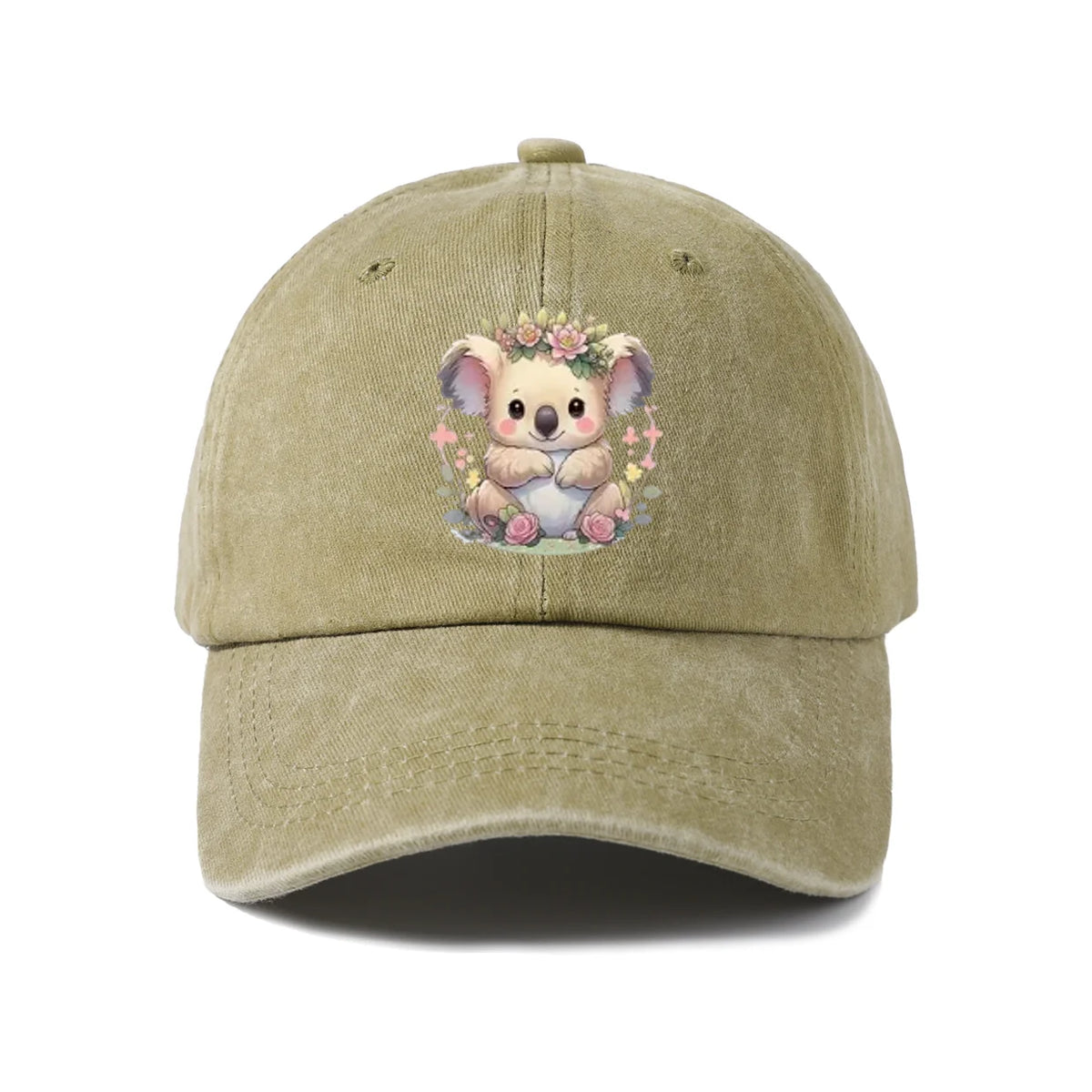 Cute Cartoon Animal Character Baseball Cap Vintage Washed Adjustable Unisex Dad Hat Everyday Gift