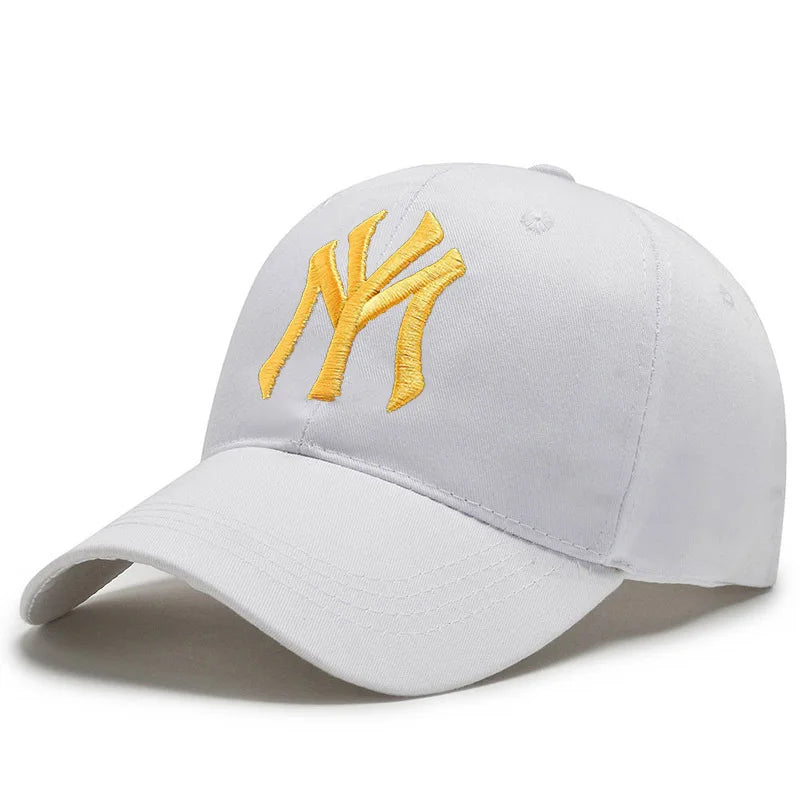 Vintage NY Logo Embroidery Baseball Cap, Casual Cotton Adjustable Dad Hat