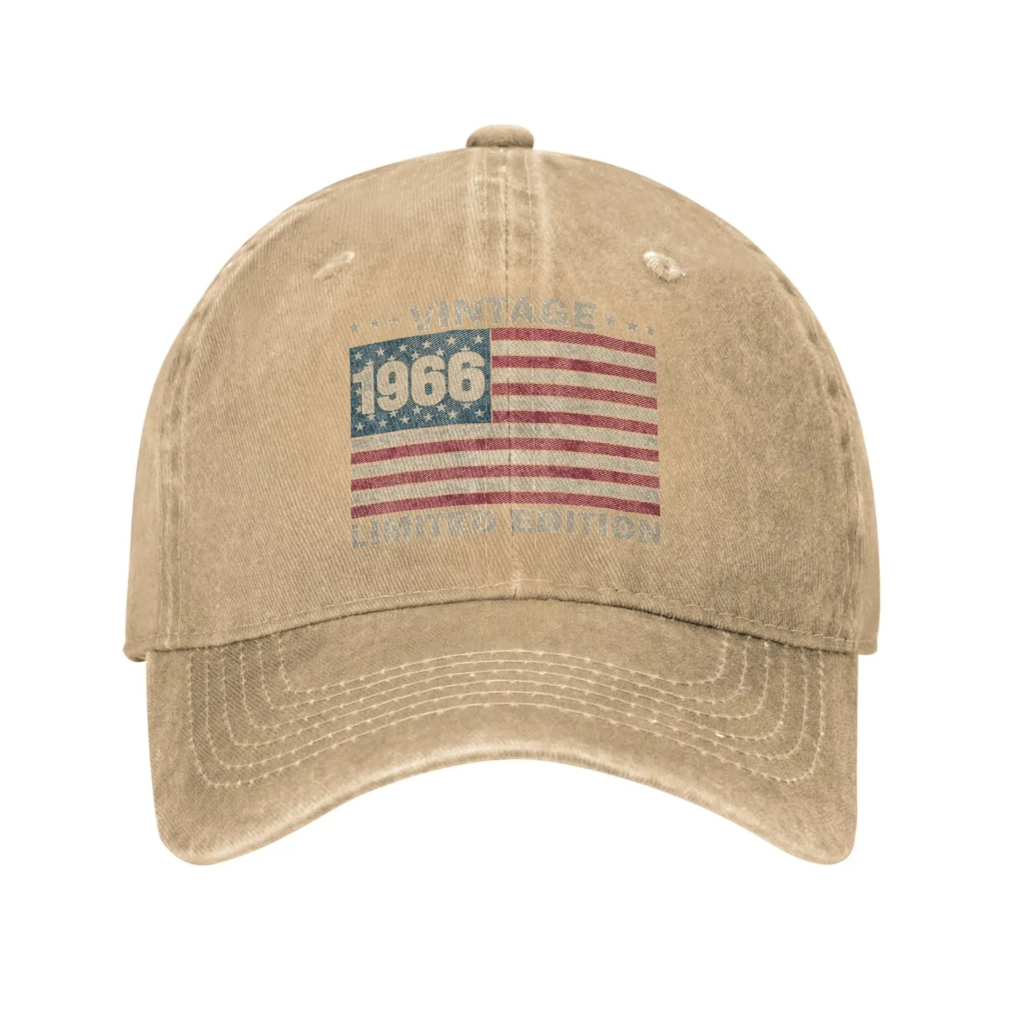 Fashion USA Flag 60 Birthday American 1966 60th Birthday Baseball Cap