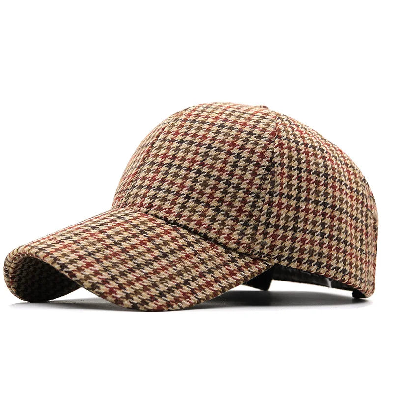 Plaid Baseball Cap - Warm, Lightweight & Adjustable