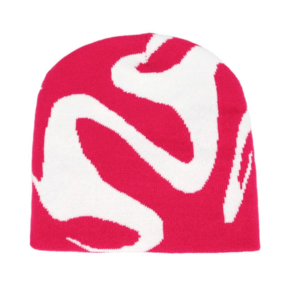 Y2K Letter Knitted Winter Autumn Beanie Cap Men Women