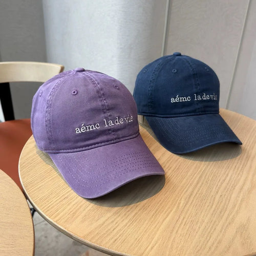Letter Embroidered Baseball Cap for Women Spring Summer