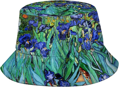 Irises 2 Van Gogh Bucket Hats for Women Men Fashion Summer Fisherman Cap