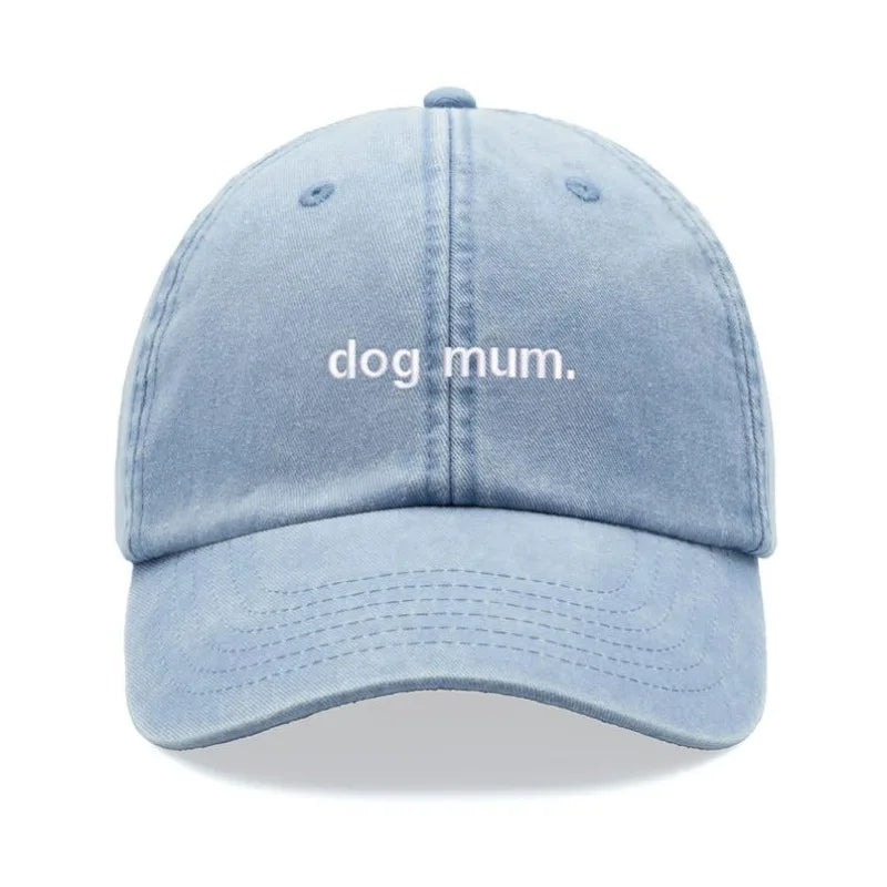 1pc "dog Mum. " Vintage Washed Kanye Baseball Cap for Women