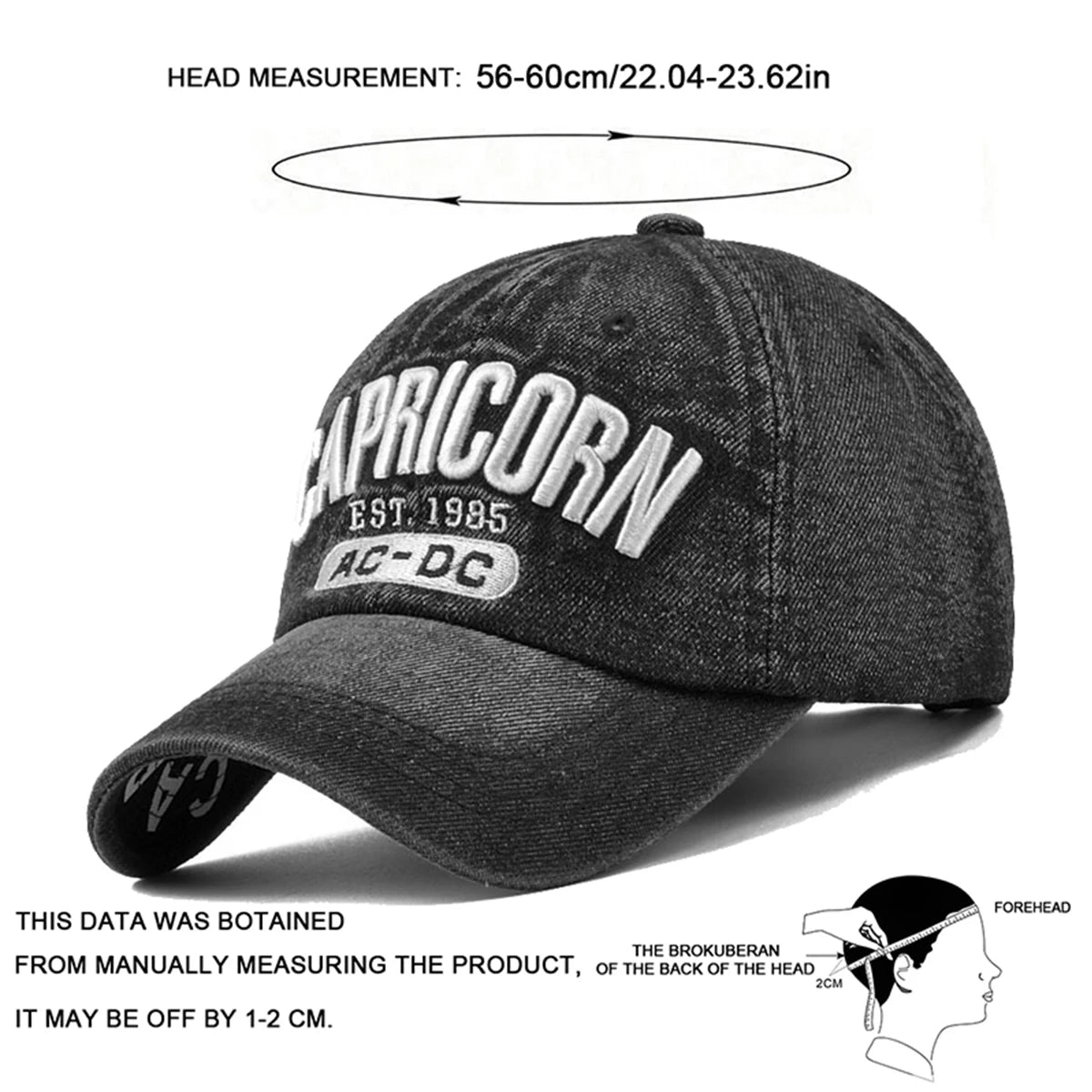 Unisex Capricorn Letter Embroidery Baseball Caps Spring