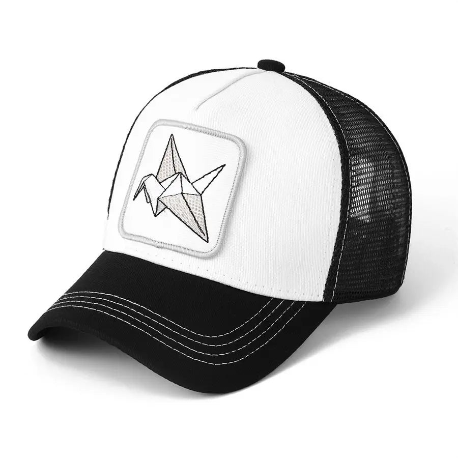 Patch Mesh Cap Men Trucker Hat Color Block Unisex Sun Protection Casual Sun Hat Manufacturer Wholesale