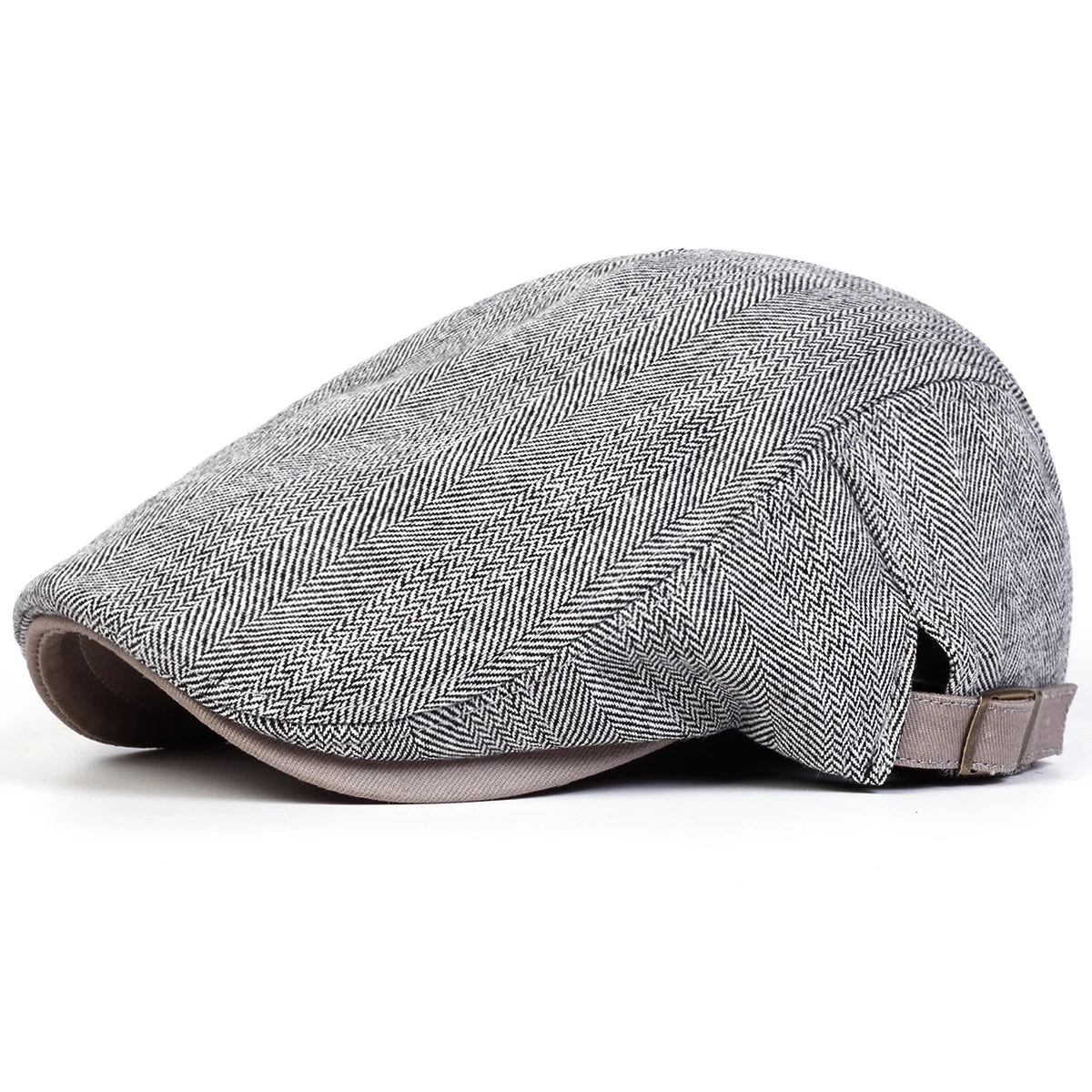 Men Retro Herringbone Grid Newsboy Caps British Painters Hats, Flat Cap Hip Hop Berets