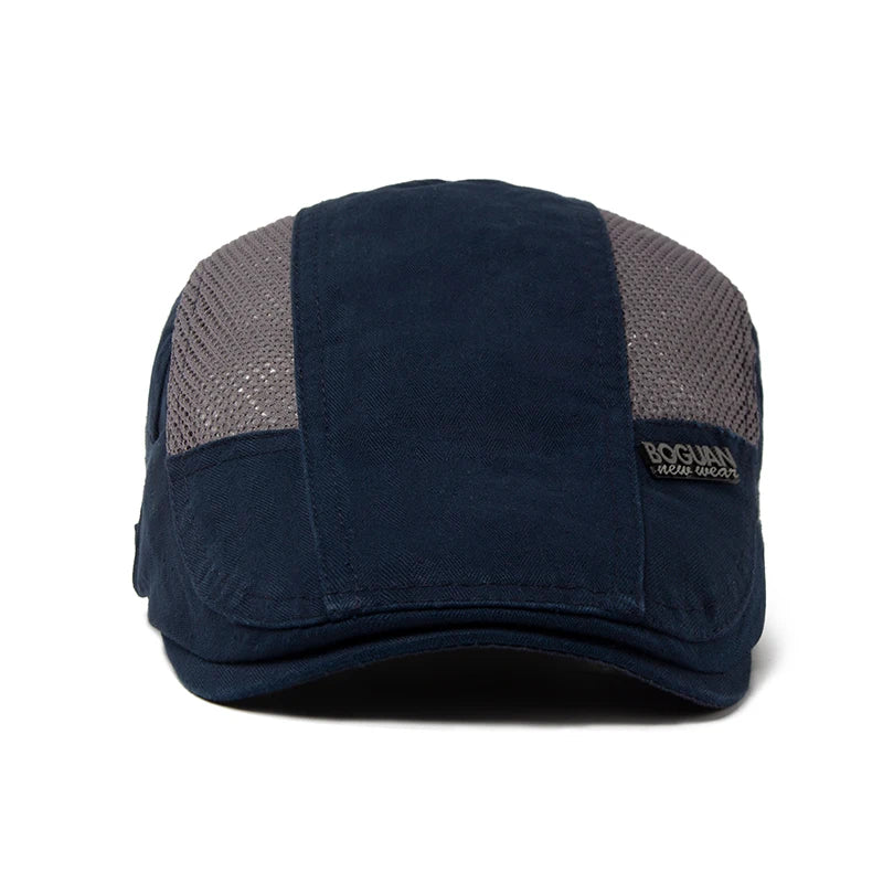 Mesh Cap Beret For Men Fashion Letter Label Berets Summer Cotton