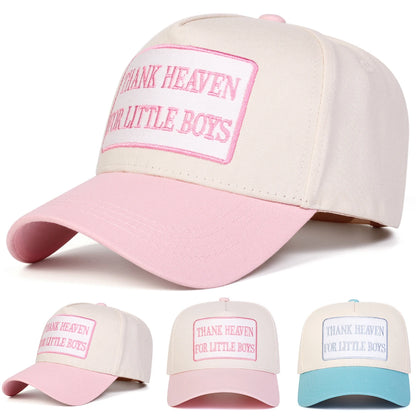 Unisex Thank Heaven Letter Embroidery Baseball Caps Spring Autumn