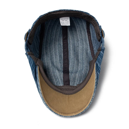 Men Women Berets Fashion Stripes Jeans Newsboy Hat