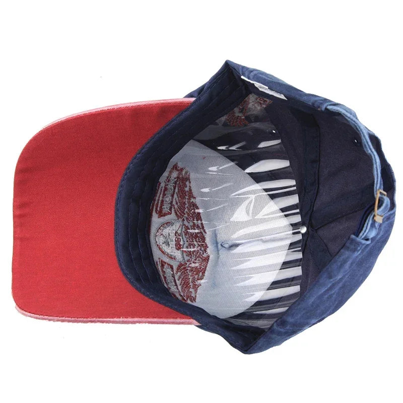 Unisex Washed Cotton Peaked Cap Fashion Letters Adjustable Snapback Baseball Caps Trucker Hat Bonnet