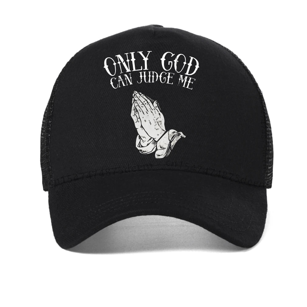 Only God can judge me Printed baseball cap Men's
