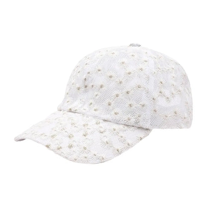 Casual Embroidered Flower Baseball Cap Adjustable
