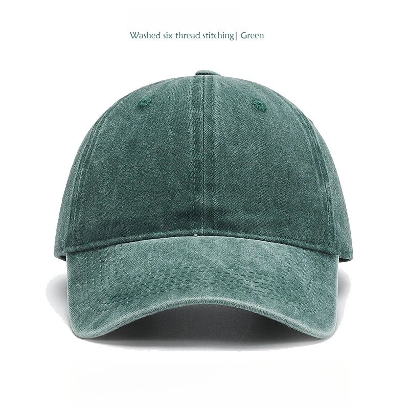 Washed Cotton Solid Dad Hat Unisex Baseball Cap