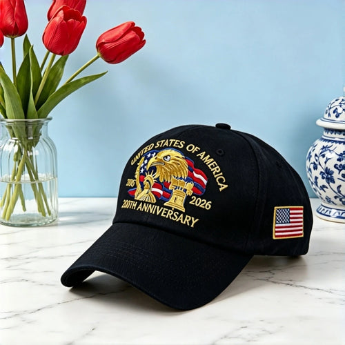 USA Patriotic Eagle Embroidered Baseball Cap