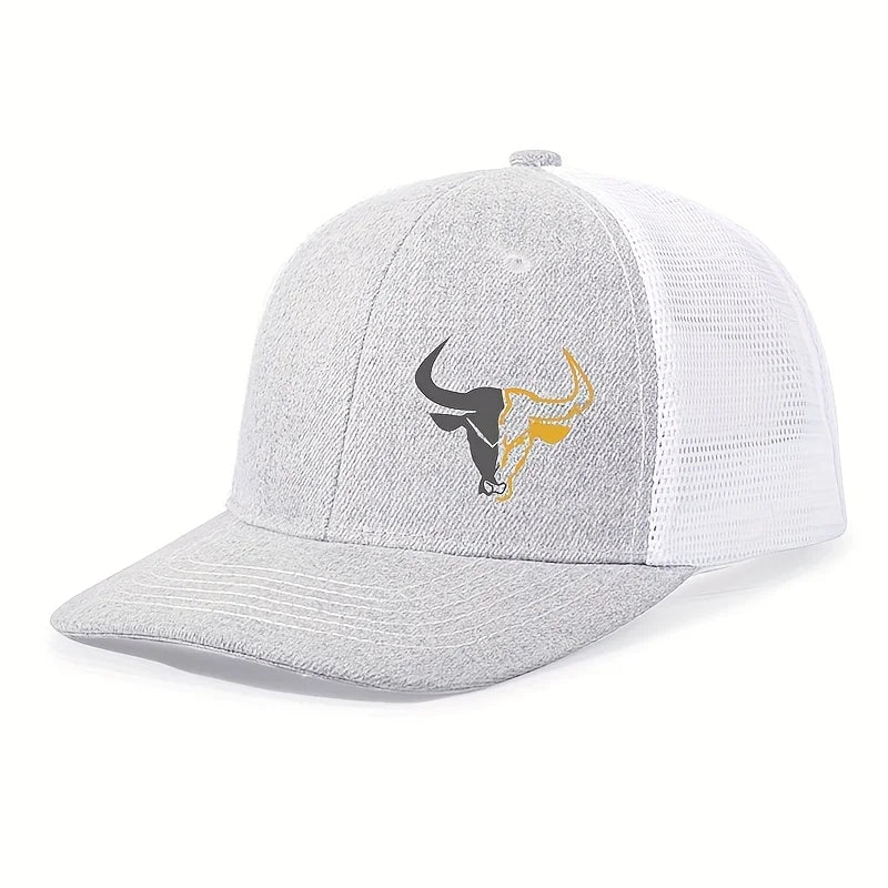 Bull Head Print Breathable Mesh Hats Summer Richardson Truck Driver Hat Men Women