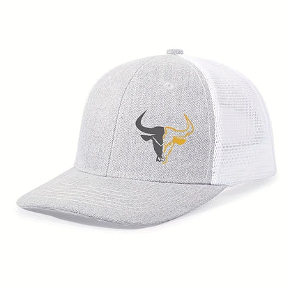 Bull Head Print Breathable Mesh Hats Summer Richardson Truck Driver Hat Men Women