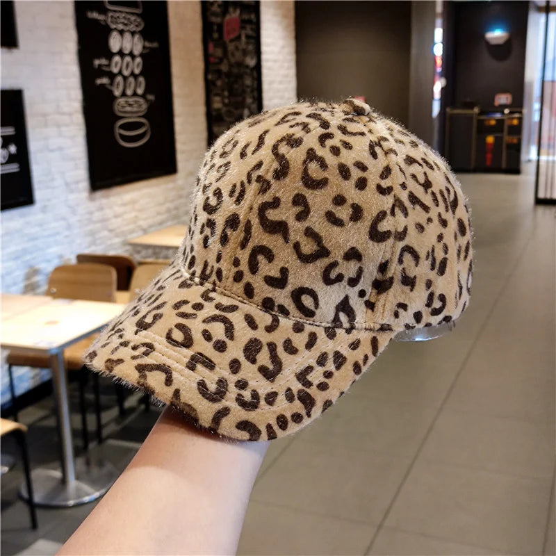 Leopard Print Baseball Cap For Women Men Unisex