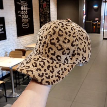 Leopard Print Baseball Cap For Women Men Unisex