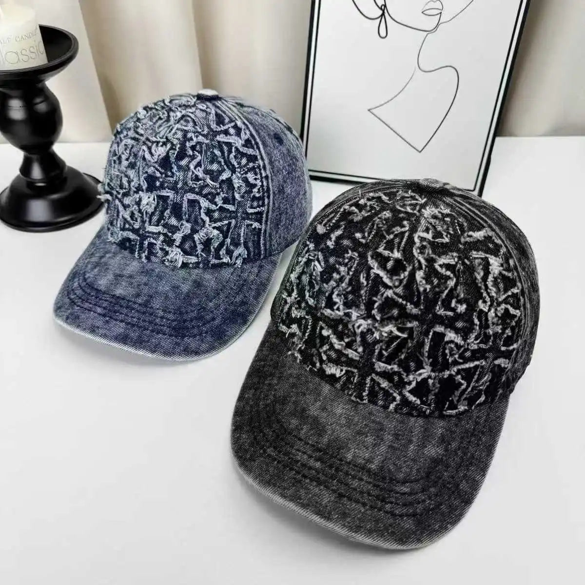 Trendy & Cool Distressed Denim Baseball Cap