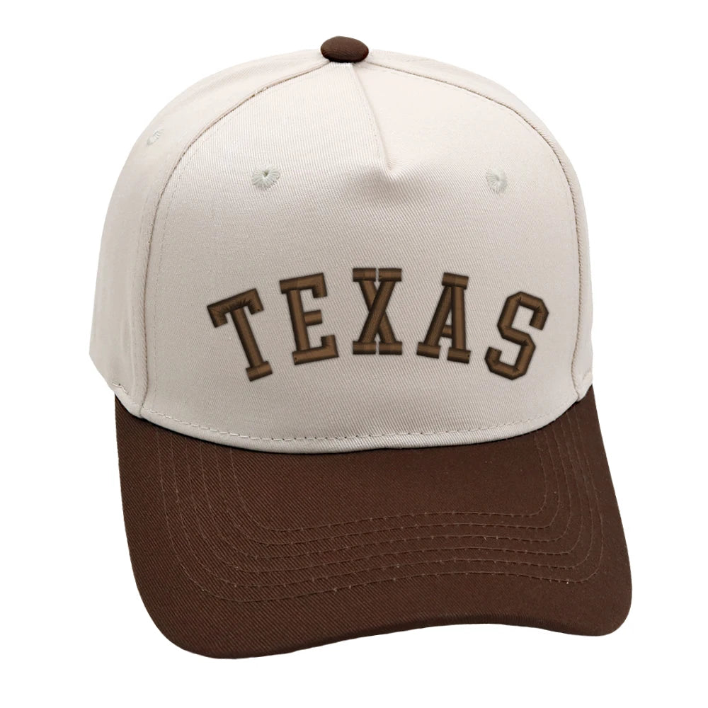Texas Trucker Hat 3D Embroidery Two Tone Baseball Cap