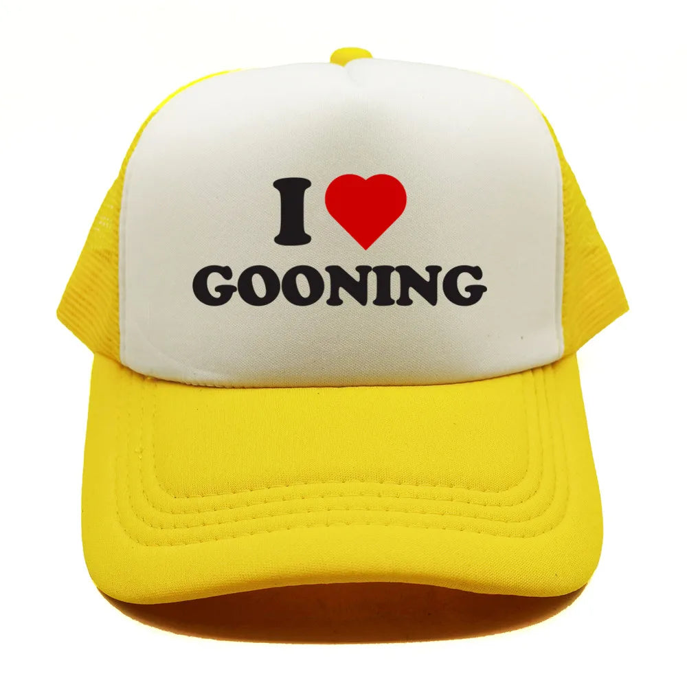 Funny I Love Gooning Baseball Caps Cool Summer Men Mesh