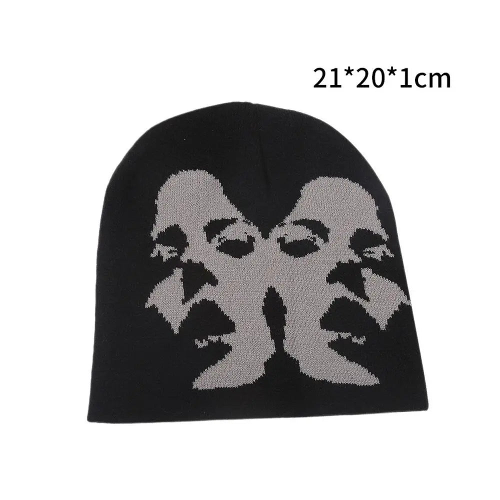 Fashion Printing Knitting Cap Hat Y2k Beanies