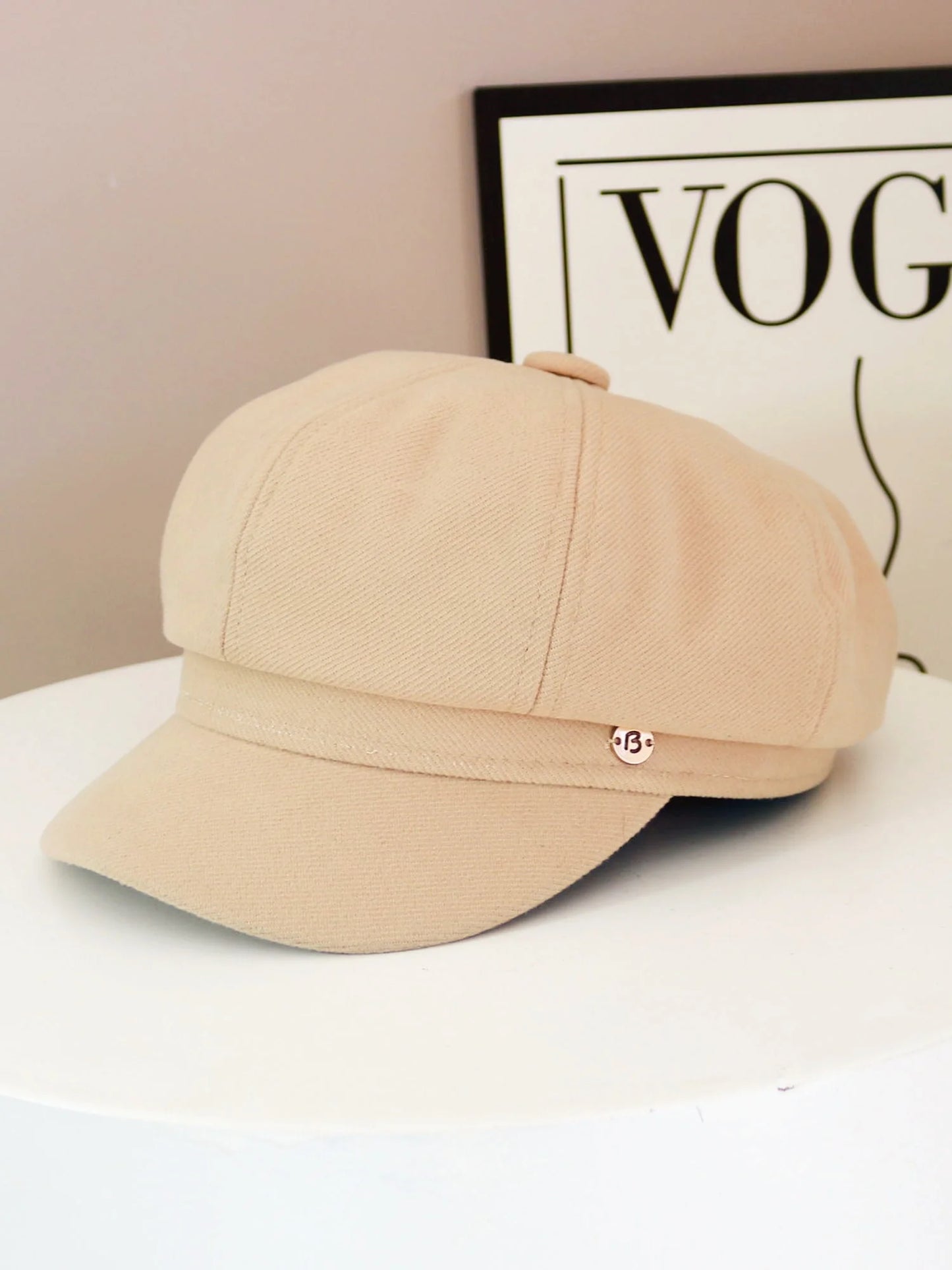 Hat Women's Big Head Circumference Shell Art Casual Versatile Painter Hat