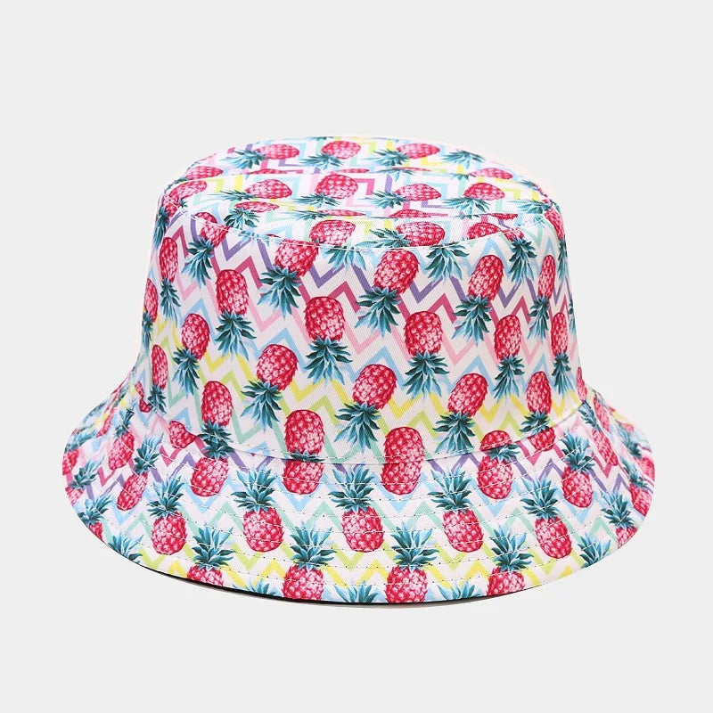 Creative Printed Fruit Pattern Bucket Cap