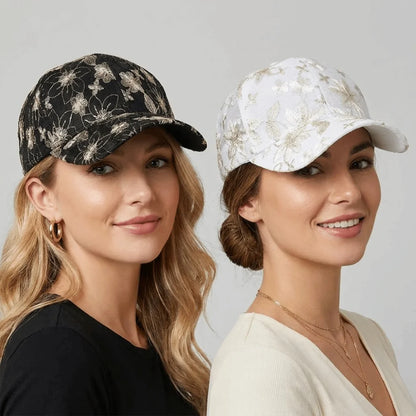 Fashion Breathable Floral Lace Baseball Cap Hollow Adjustable