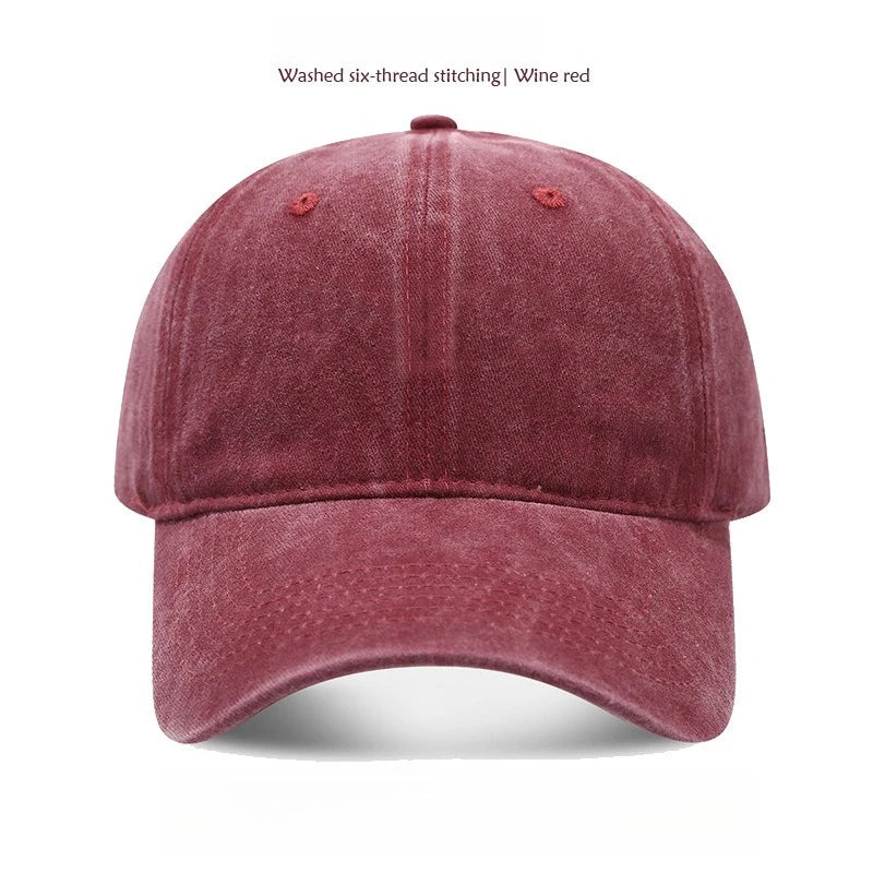 Washed Cotton Solid Dad Hat Unisex Baseball Cap