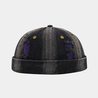 Broken Hole Landlord Hats Men's Street Hip-Hop Hats