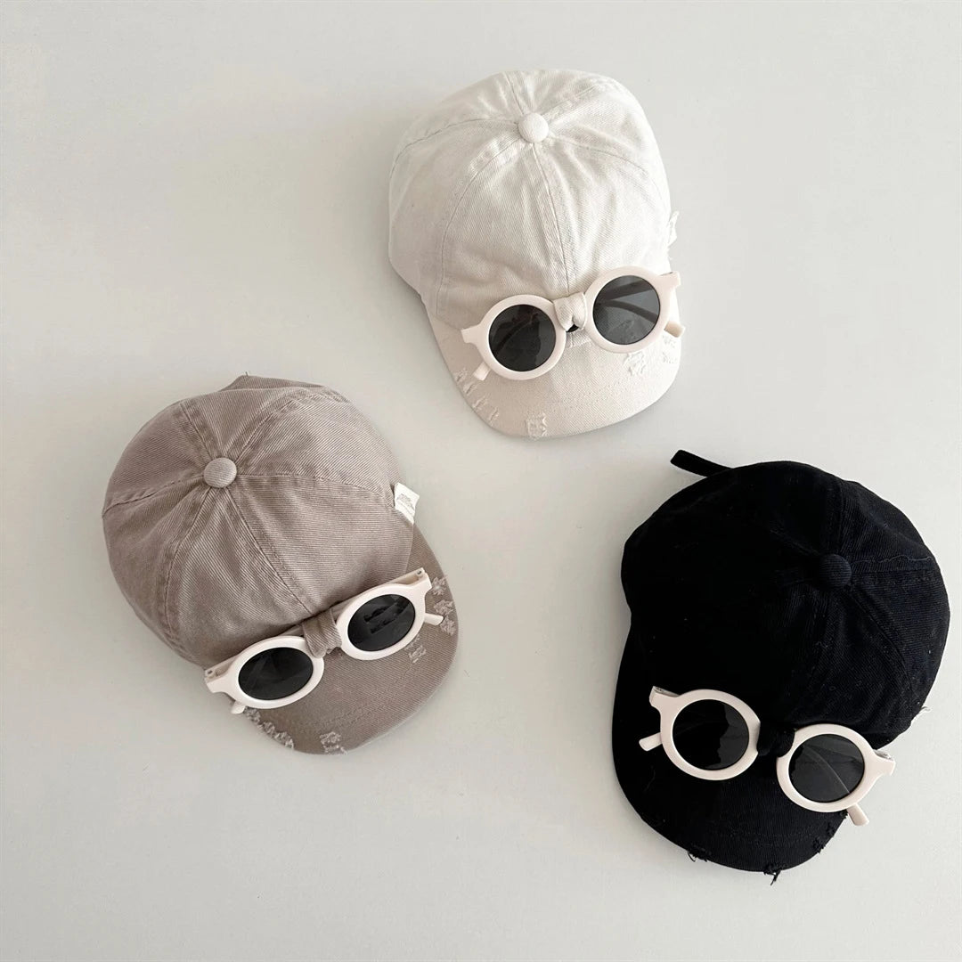 2026 New Spring Kids Baseball Cap Minimalist 3 Colors Children Peaked Cap