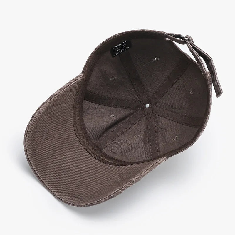 Japanese Retro Washed Distressed Denim Baseball Cap