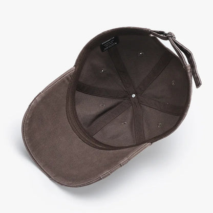 Japanese Retro Washed Distressed Denim Baseball Cap