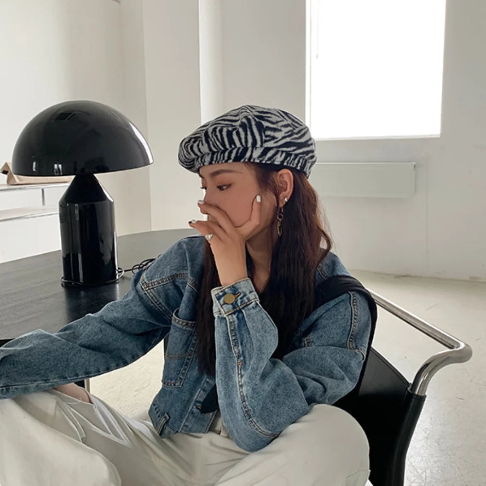 High Quality Retro Beret Plush Windproof Painter Hat