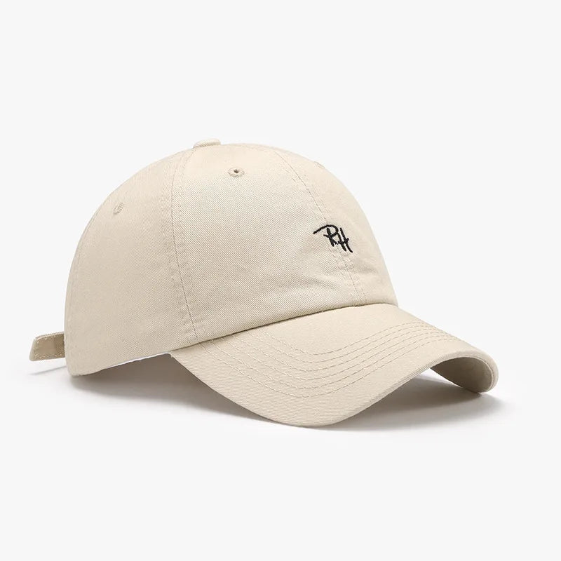 Soft Top Embroidered Letter Men's Breathable Sun Shading Baseball Cap For Outdoor Travel Duckbill Cap