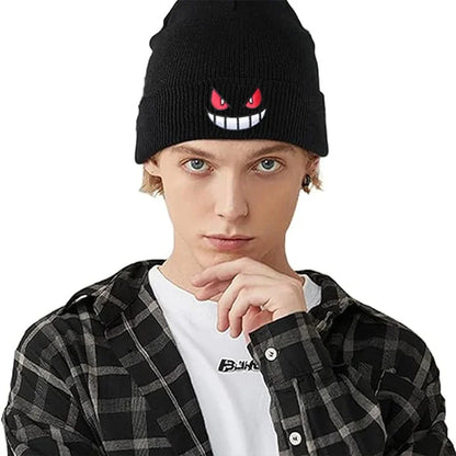 Anime Cap Unisex Daily Hat Adult Kids Cartoon Embroidered Knitted Hat Halloween