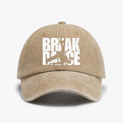 Retro Breakdance Graphic Streetwear Man Washed Baseball Cap