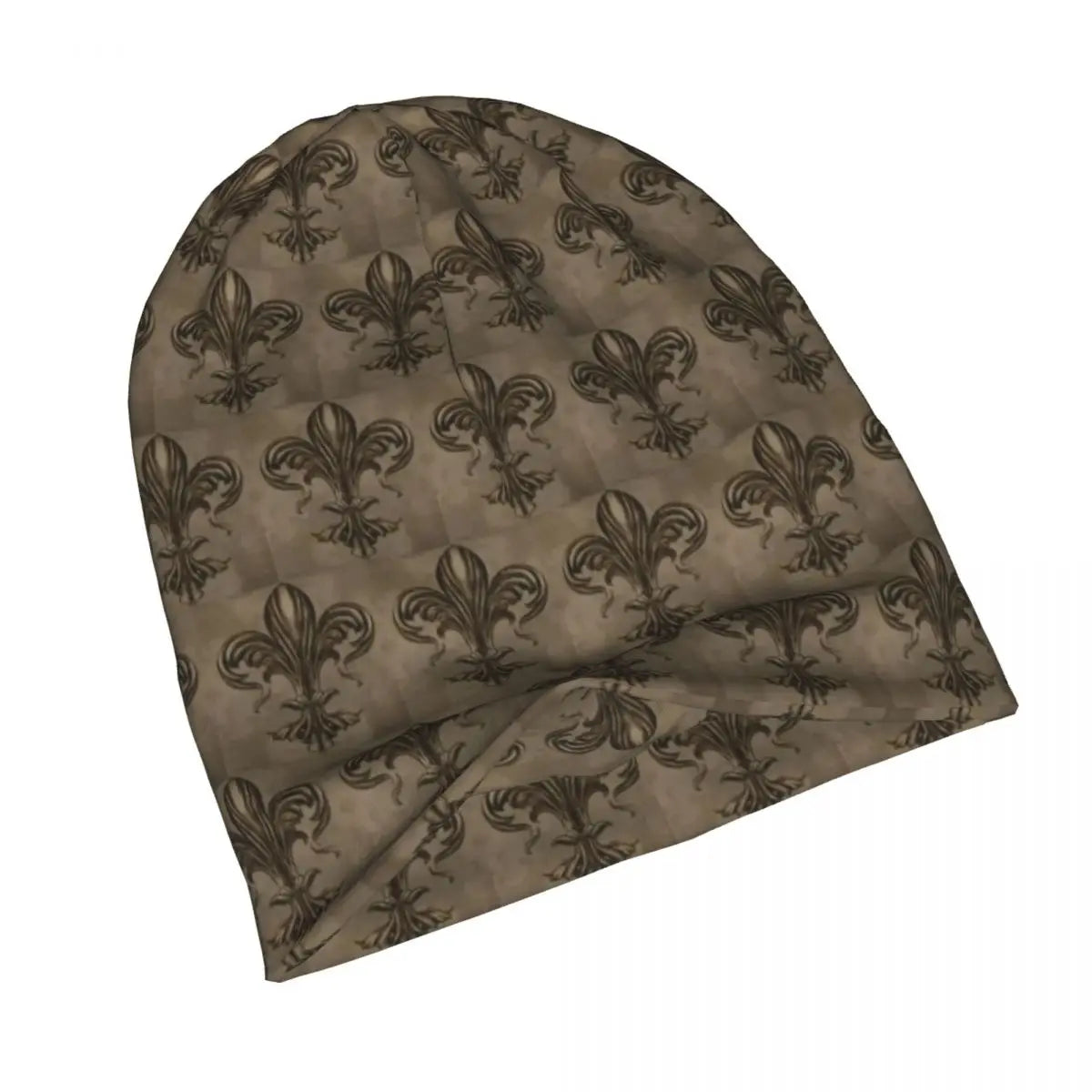 Vintage Fleur De Lis Lily Men Women Adult Beanies Caps