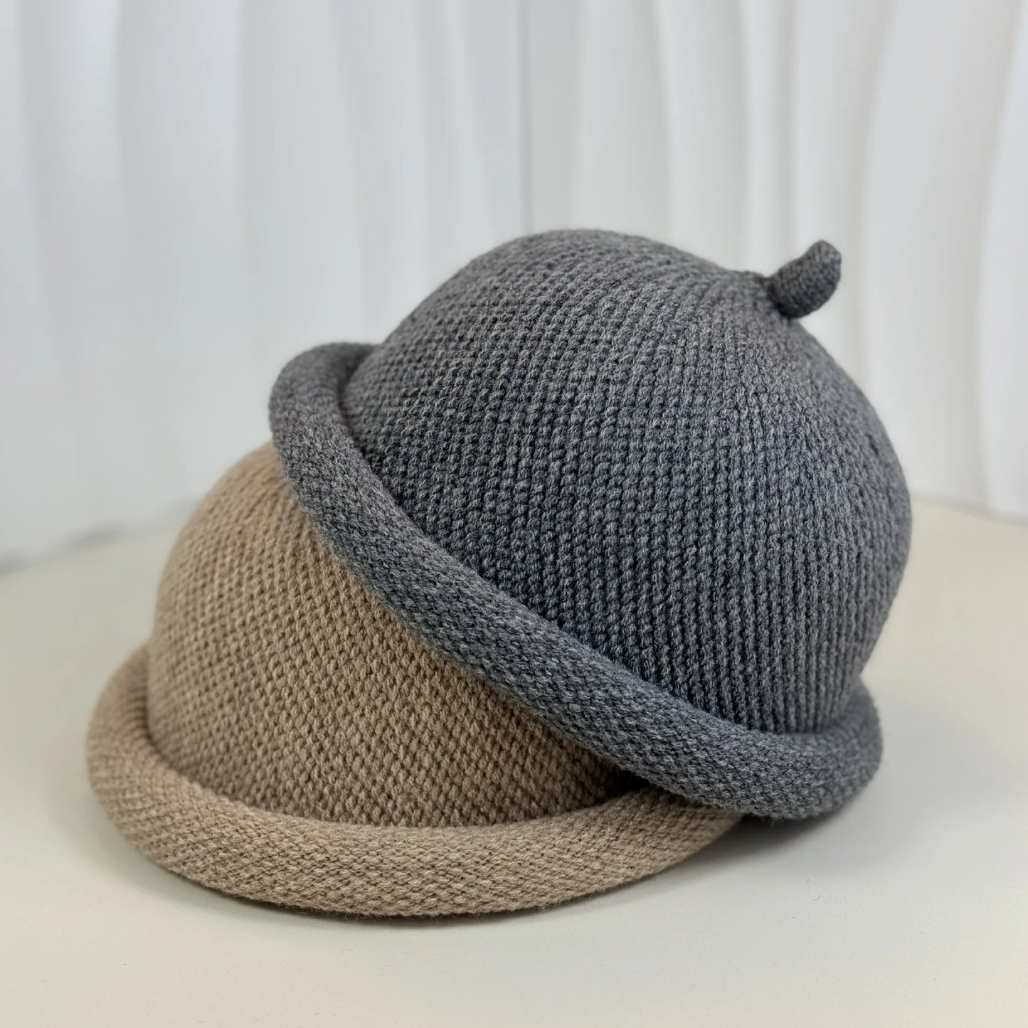 Fashion Bucket Hats Knitted Melon Skin Hats