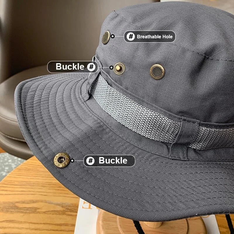 Sun Hats for Men Outdoor Fishing Cap Wide Brim Women Bucket Hat